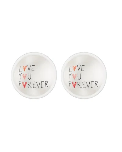 Rosanna Tabletop Set Of 2 Love Bowl Dipping Dishes In Multi