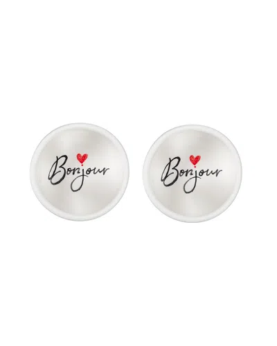 Rosanna Tabletop Set Of 2 Love Bowl Dipping Dishes In Multi