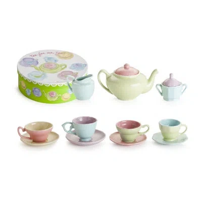 Rosanna Tea For Me Too 13 Piece Child's Teapot Set In Blue;green;purple