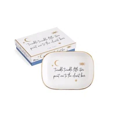 Rosanna Twinkle Twinkle Serving Tray In White;black;gold