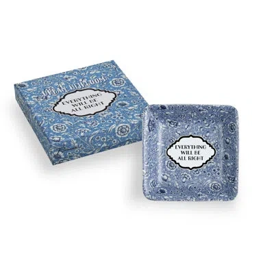 Rosanna Urban Heirloom Tray Everything Will Be Alright In Blue;black