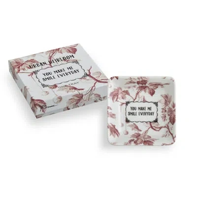Rosanna Urban Heirloom Tray You Make Me Smile Everyday In Black;pink