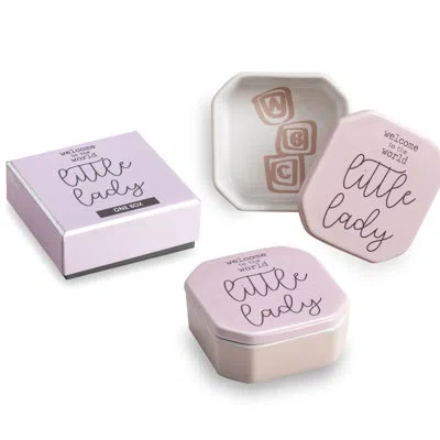 Rosanna Welcome To The World Little Lady Decorative Box In Tyrian Purple