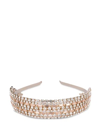 Rosantica Amarena Embellished Headband In Neutral