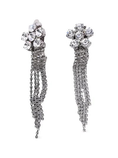 Rosantica Anice Crystal Tassel Earrings In Metallic