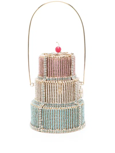 Rosantica Anniversary Cake Tote Bag In Gold