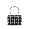 Rosantica Mini Holli Anice Crystal-embellished Top Handle Bag In Black