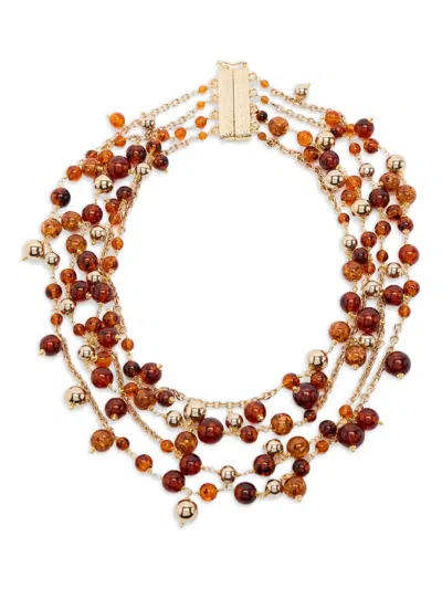 Rosantica Beaded Chain Necklace In Gold