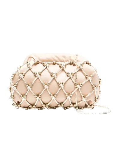 Rosantica Beaded Shoulder Bag In Neutral
