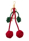 Rosantica Cherry Charm Crystal-embellished Bag Charm In Red