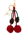 Rosantica Cherry-motif Keyring In Gold