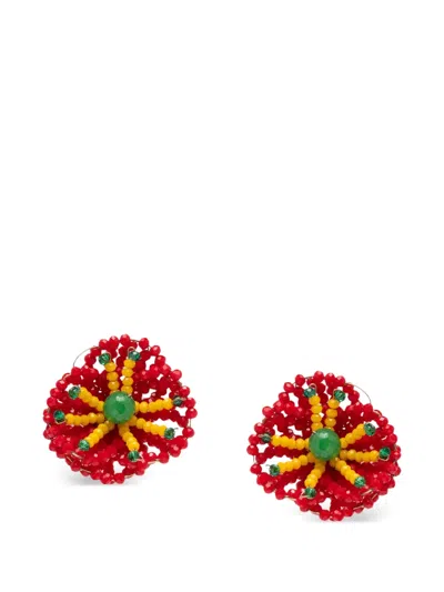 Rosantica Codette Beaded Earrings In Purple