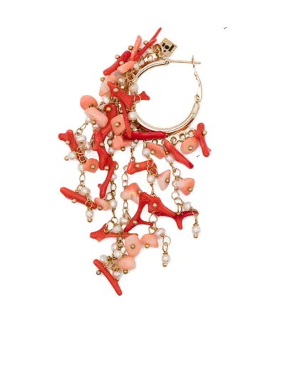 ROSANTICA CORALS HOOP EARRING