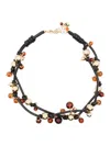 Rosantica Cord Beaded Necklace In Multi