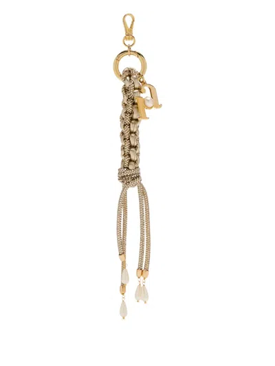 Rosantica Crepuscolo Braided Bag Charm In Gold