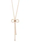 Rosantica Crystal-embellished Bow Necklace In Multicoloured