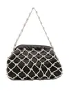 Rosantica Crystal-embellished Shoulder Bag In Black