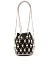 Rosantica Crystal Embellishment Bag In Black