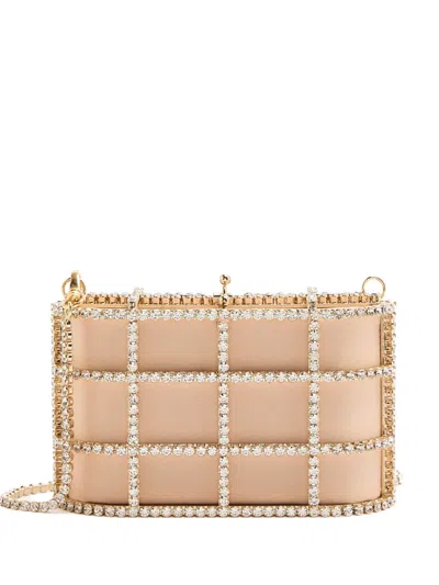 ROSANTICA CRYSTAL-EMBELLISHMENT SATCHEL