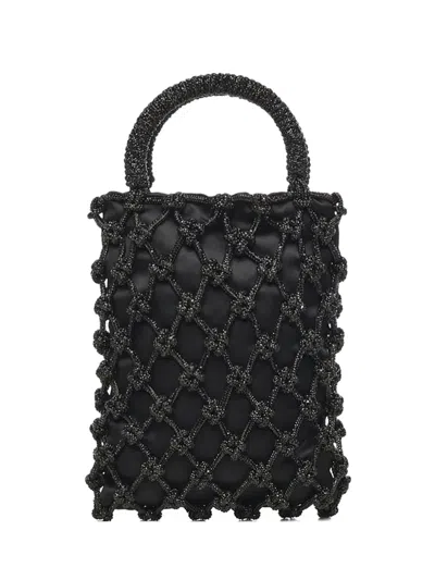 Rosantica Crystal-embellishment Top-handle Tote Bag In Black