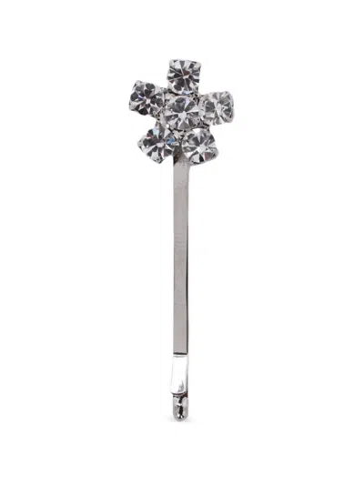 Rosantica Crystal Flower Anice Hair Slide In Metallic