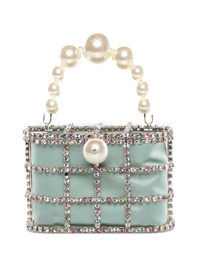 Rosantica Crystal Mini Bag In Blue