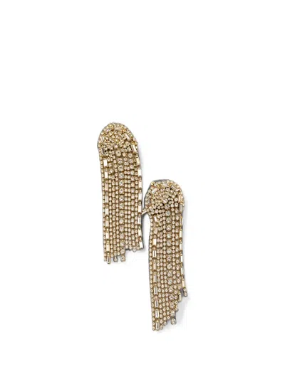 Rosantica Crystal-embellished Fringed Earrings In Gold