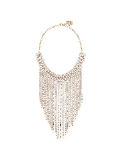Rosantica Crystal-embellished Fringed Necklace In Gold