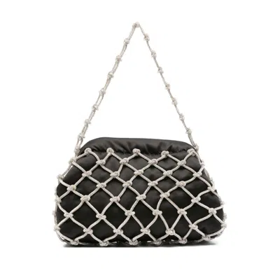 ROSANTICA CRYSTAL-EMBELLISHED SATIN CLUTCH