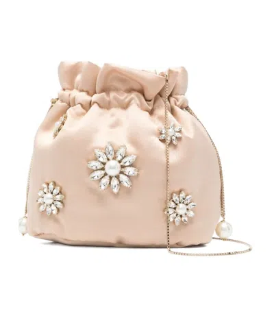 Rosantica Drawstring Handbag In Nude