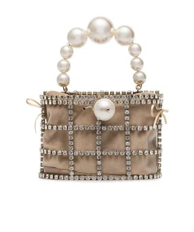 Rosantica Embellished-basket Tote Bag In White