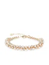 Rosantica Faux-pearl And Crystal Embellished Bracelet In Gold
