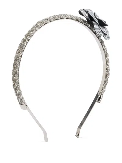 Rosantica Floral-appliqué Headband In Silver