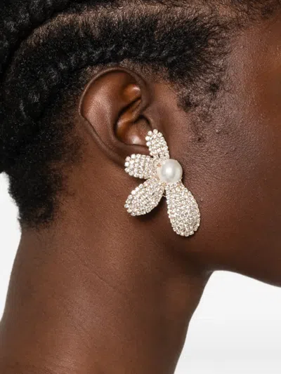 Rosantica Floral-motif Earrings In Metallic