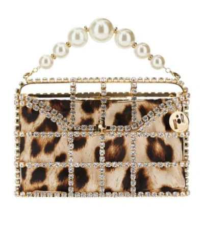 Rosantica Front Decorative Handbag In Nude