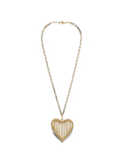 Rosantica Heart-pendant Necklace In Gray