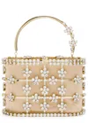 Rosantica Holli Anice Crystal-embellished Metal Top Handle Bag In Gold