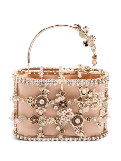Rosantica Holli Bouquet Floral-embellishment Mini Bag In Pink
