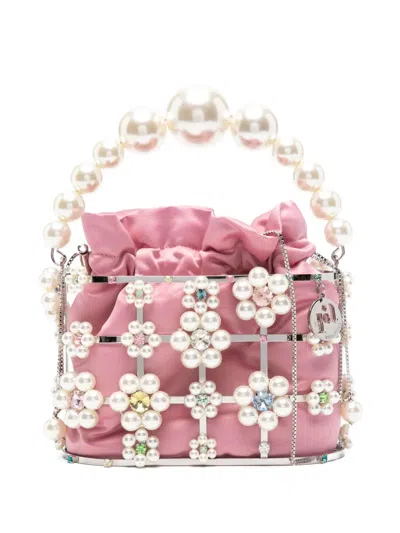 Rosantica Holli Cindy 花卉贴花托特包 In Pink