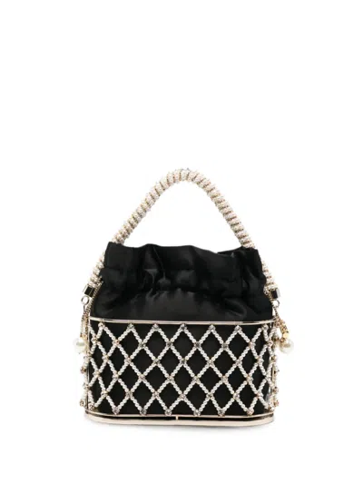 Rosantica Holli Eterea Faux-pearl Crystal-embellished Mini Bag In Gold