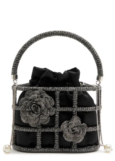 Rosantica Holli Ninfa Crystal-embellished Top Handle Bag In Black
