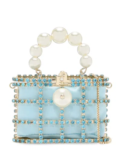 Rosantica Holli Pocket Faux-pearl Tote Bag In Blue