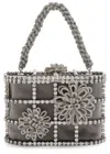 Rosantica Holli Timo Crystal-embellished Top Handle Bag In Silver
