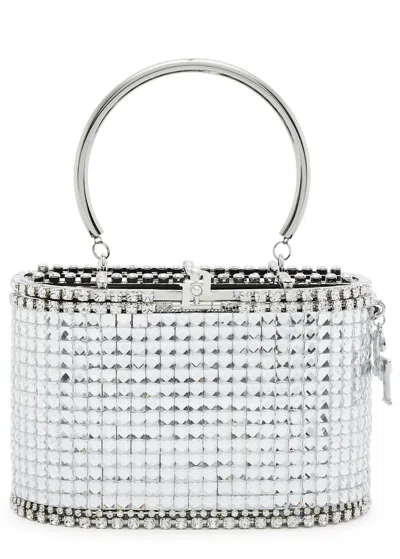 Rosantica Holli Vetro Mini Crystal-embellished Top Handle Bag In White