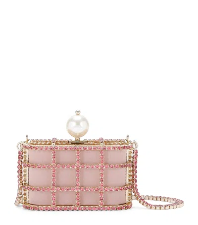 Rosantica Mini Crystal-embellished Holli Cross-body Bag In Pink