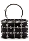 Rosantica Mini Holli Anice Crystal-embellished Top Handle Bag In Black