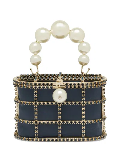 Rosantica Mini Holli Blue Pearl-embellished Mini Bag In Multi
