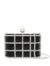 Rosantica Mini Holli Crystal-embellished Shoulder Bag In Black