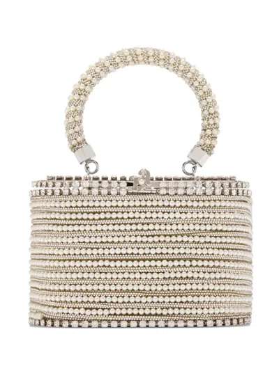 Rosantica Mini Holli Libellula Pearl-embellished Handbag In Neutral