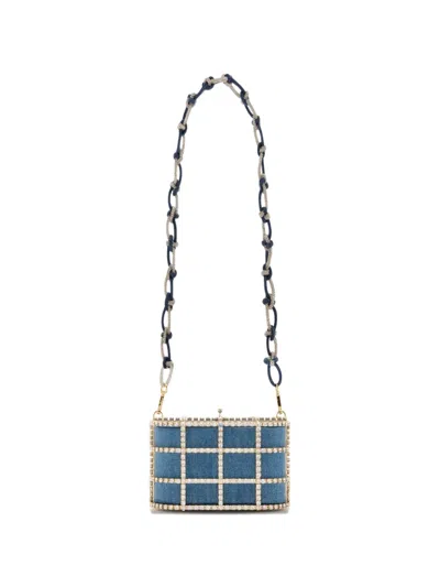 Rosantica Mini Shell Clutch Bag In Blue